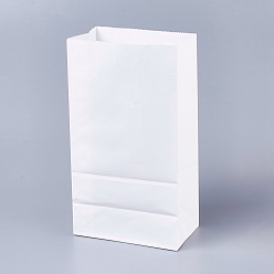 Белый Чистый цвет крафт-бумага, мешки для хранения продуктов, без ручек, на детский душ детский день рождения, белые, 23.5x13x8 см