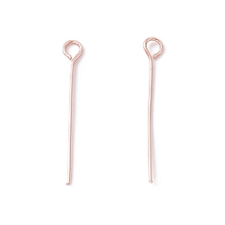 Розовое Золото Латунный штифт, без кадмия и без свинца, розовое золото , 20~20.5x2.7x0.45 мм, 24 датчик, отверстие : 1.8 мм