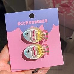 Светло-Голубой Заколки для волос из пластика в виде аллигатора, два тона, аксессуары для волос для женщин и девочек, Небесно-голубой, 82x92 мм