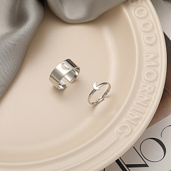 Луна 2шт. наборы колец из сплава, платина, луна, внутренний диаметр: 16~19 мм