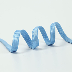 Стально-синий Светящийся шнурок из полиэстера, светящиеся в темноте шнурки на плоской подошве, стальной синий, 8 мм, 1.4 м / прядь