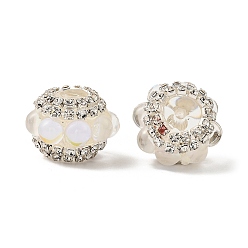 Бежевый Сверкающие акриловые стразы круглые бусины, cmолой, фокусные бусины для ручек, бежевые, 20x14 мм, отверстие : 2.5 мм