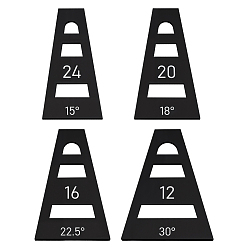 Черный 4шт. набор акриловых клиновидных форм, чёрные, 149x81x4.5 мм