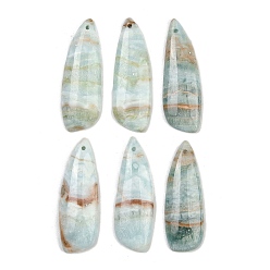 Каламин / гемиморфит Подвески из натурального гемиморфита, крылатые прелести, 36.5~38x12.5~13x4 мм, отверстие : 1.4 мм