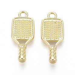 Золотой Подвески из сплава , подвески для ракеток для пиклбола, золотые, 23.5x9.5x3 мм, отверстие : 2.2 мм