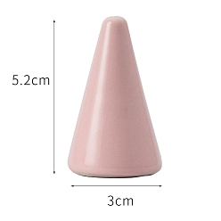 Pink Подставки для фарфоровых колец, конус, розовые, 3x5.2 см