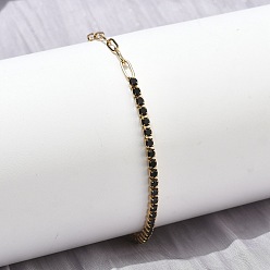 Реактивный Самолет 304 Браслеты из нержавеющей стали в виде цепочки из скрепки и цепочки со стразами для женщин, квадратный, реальный 18 k позолоченный, ионное покрытие (ip), долговечный, струя, внутренний диаметр: 6.50 дюйм (16.5 см)