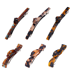 (52) Непрозрачная лаванда 6 шт. 6 заколки-зажимы для волос с уксусной кислотой и железом, разноцветные, 82~105x16.5~20x17~18 мм, 1 шт / стиль