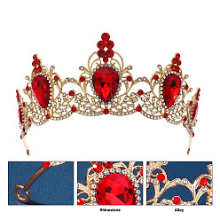 Рубин Сплав со стразами резинки для волос, корона для волос невесты, рубин, 60x135 мм