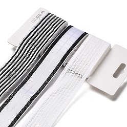 Светло-серый 9 ярдов 3 стилей полиэфирной ленты, для поделок своими руками, бантики для волос и украшение подарка, черно-серая цветовая палитра, светло-серый, 1~1-1/8 дюйм (25~28 мм), около 3 ярдов / стиль