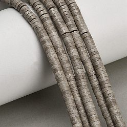 Tan Natural Agate Beads Strands, Dyed, Heishi Beads, Flat Round/Disc, Tan, 4.5x1.5mm, Hole: 0.7mm, about 270pcs/strand, 15.75''(40cm)
