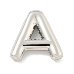 Letter A Стойки обшивки латунные подвески, долговечный, без свинца и без кадмия, буквенное очарование, буква a, 22x21x5 мм, отверстие : 3x1.5 мм