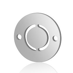 Letter O 201 соединительные звенья нержавеющие, плоские круглые с буквы, цвет нержавеющей стали, letter.o, 12x0.8 мм, отверстие : 0.8 мм