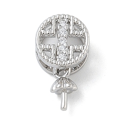 Платина Стойки покрытие латунь подвесные поручительств, долговечный, без свинца и без кадмия, плоско-круглые, платина, 14x8x5 мм, отверстие : 2x3 мм