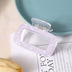 Лиловый Акриловые коготь заколки, прямоугольные, сирень, 60x38 мм