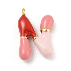 Letter N Латунь эмаль подвески, долговечный, без кадмия и без свинца, реальный 18 k позолоченный, буквенное очарование, Письмо N, 23x15x5 мм, отверстие : 1.8 мм