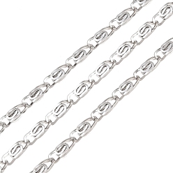 Нержавеющая Сталь Цвет 304 из нержавеющей стали lumachina цепи, несварные, с катушкой, цвет нержавеющей стали, 6x2x1 мм