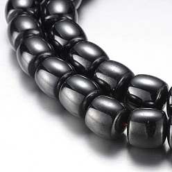Original Color Magnetic Synthetic Hematite Bead Strands, Grade A, Drum, Original Color, 8x8mm, Hole: 1mm, about 50pcs/strand, 15.7 inch(40cm)