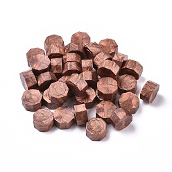 Saddle Brown Sealing Wax Particles, for Retro Seal Stamp, Octagon, Saddle Brown, 9mm, about 1500pcs/500g