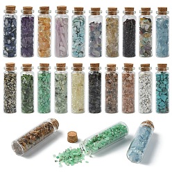 Mixed Stone Natural Gemstone Beads, No Hole/Undrilled, Chip, 2~19x2~10x0.5~8mm, 610g