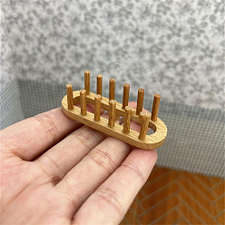 Мокасин Модель мини-подставки для посуды из бука, аксессуары для кукольного домика с микро-ландшафтом, притворяясь опорными украшениями, мокасин, 52x20x18 мм