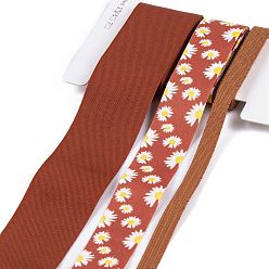 (52) Непрозрачная лаванда 9 ярды 3 стили наборы лент из полиэстера и поликоттона для Хэллоуина, для изготовления бантов, Подарочная упаковка, разноцветные, 3/8~1-1/2 дюйм (10~38 мм), 3 ярды / стиль