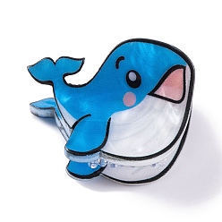 Whale Милые мини-заколки для волос с акриловыми когтями в виде морских животных, аксессуары для волос для девочек, кит, 23.5x31x21 мм