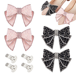 (52) Непрозрачная лаванда Подвески для обуви из смолы со стразами и бантом, с зажимом из сплава, для женской обуви своими руками, сумки украшения, разноцветные, 17~76.5x100.5~14x4~17 мм