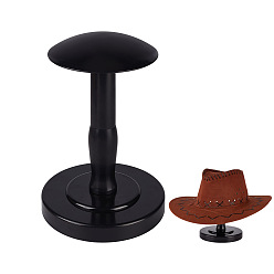 Black Plastic Dome Shaped Stem Hat Rack, for Wig, Hat Holder Display Stand, Black, Finished Product: 153x230mm