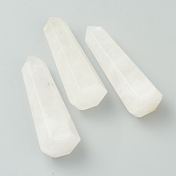 Хрусталь Остроконечное украшение из кристаллов натурального кварца, исцеляющие каменные палочки, для рейки чакра медитативная терапия decos, граненые, пуля, 26~27.5x80~82.5 мм