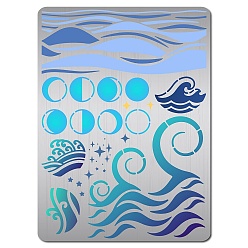 Луна Трафареты для резки металла из нержавеющей стали, для diy scrapbooking / фотоальбом, декоративное тиснение, матовый цвет нержавеющей стали, луна, 140x190 мм