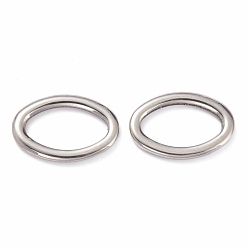 201 Stainless Steel Non-Tarnish 201 Stainless Steel Linking Rings, Oval, 23.5x16x2.5mm, Inner Diameter: 18x10mm.