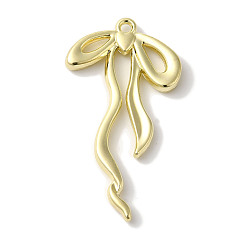 Золотой Стойки подвески обшивки сплава, без кадмия, без никеля и без свинца, бантом, золотые, 40x22x3 мм, отверстие : 1.8 мм