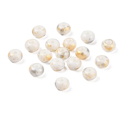 Светло-серый Непрозрачные с напылением стеклянные бусины, рондель, светло-серый, 8x5 мм, отверстие : 2 мм, Около 1041 шт / 450 г