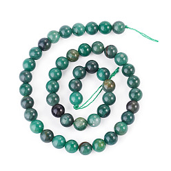 Jade Africano 1Hilo de cuentas de jade africano natural, rondo, 8.5 mm, agujero: 0.8 mm, sobre 46 unidades / cadena, 14.96~15.16 pulgada (38~38.5 cm)