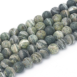 Камень Серебрынной Нити Натуральная серебряная линия яшма бисер прядь, матовые, круглые, 8.5 мм, отверстие : 1 мм, около 46 шт / нитка, 14.96 дюйм (38 см)