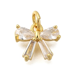 Настоящее золото 18K Латунь с микропокрытием, без свинца и без кадмия, долговечный, бантом, реальный 18 k позолоченный, 9.5x10.5x3.5 мм, отверстие : 3.5 мм