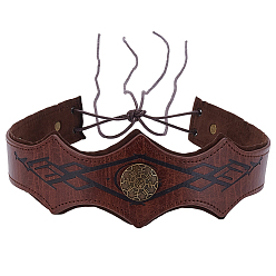 Сиена Повязки на голову из искусственной кожи и сплава, аксессуары для волос для женщин и девочек, цвет охры, 1380 мм