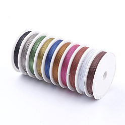 Mixed Color Tiger Tail Wire, Nylon-coated Stainless Steel Wire, Mixed Color, 0.38mm, about 164.04 Feet(50m)/roll