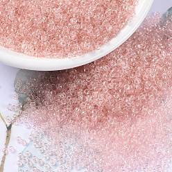 (RR155) Transparent Light Tea Rose Миюки круглые бусины рокайль, японский бисер, (rr 155) прозрачная светлая чайная роза, 15/0, 1.5 мм, Отверстие : 0.7 мм , около 27777 шт / 50 г