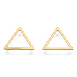 Золотой 201 нержавеющей стали связывающий кольца, треугольные, золотые, 12x13.5x1 мм, внутренний диаметр: 7.5x8.5 мм