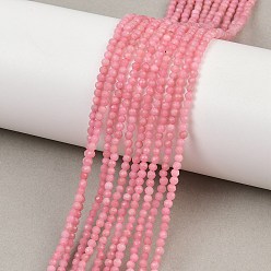 Розовый Опал Натуральный розовый опал бусы пряди, граненые, круглые, 2~2.5 мм, отверстие : 0.6 мм, около 170~173 шт / нитка, 14.57~15.20'' (37~38.6 см)