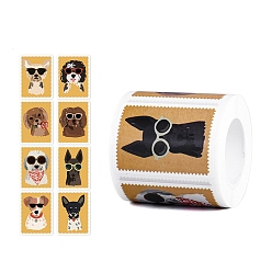 пшеница 200шт рулон наклейки для собак, самоклеящиеся бумажные наклейки, для партии, декоративные подарки, цвет пшеницы, 40x30x0.1 мм