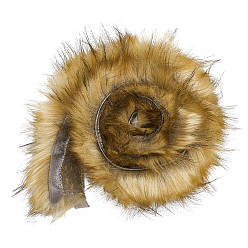 Темно-Золотистый 1 Лента из искусственного меха из акрилового волокна, аксессуары для одежды, темные золотарник, 2 дюйм (50 мм), около 1.09 ярдов (1 м) / комплект