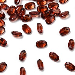 Гранат Граненые кабошоны из натурального граната, назад назад, овальной формы, 3x2x1.5 мм