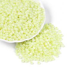 Зелено-Желтый Бисер из стекла , Цейлон, круглые, зеленый желтый, 6/0, 4 мм, отверстие : 1.5 мм, Около 4500 шт / фунт