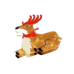 Олень Акриловые коготь заколки, аксессуары для волос для женщин и девочек, олень, 80 мм