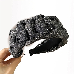 Серый Джинсовые резинки для волос с пайетками для женщин и девочек, серые, 60 мм