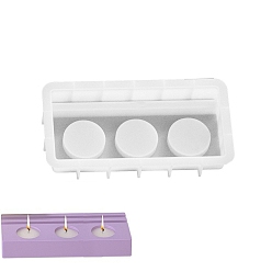 Rectangle Силиконовые формы, формы для литья смолы, для уф-смолы, изготовление ювелирных изделий из эпоксидной смолы, белые, прямоугольные, 96x184x25 мм