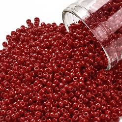 (45A) Opaque Cherry Тохо 11/0 круглые бусины, японский бисер, (45 а) непрозрачная вишня, 2.2 мм, отверстие : 0.8 мм, Около 1103 шт / 10 г